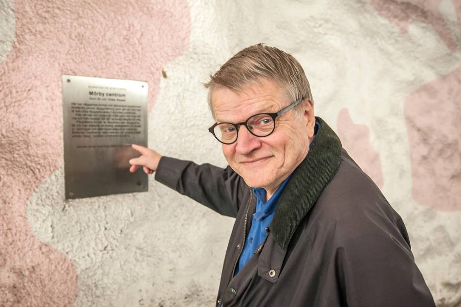 Mörby tunnelbana Gösta Wessel prof em; Foto Rolf Andersson Direktpress